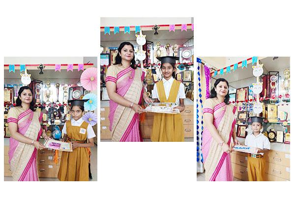 Maharishi Vidya Mandir Vijay Nagar Pre Primary and Primary Exam Result was declared on 30/3/2022. The students who came first, second, third in the examination were given prizes and certificates by the school principal, Sneh Chaturvedi.	