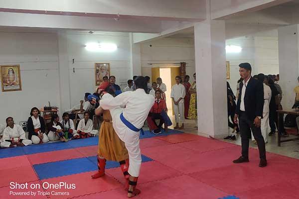 Organizing Girls Inter School Karate Competition in Maharishi Vidya Mandir Vijay Nagar Jabalpur