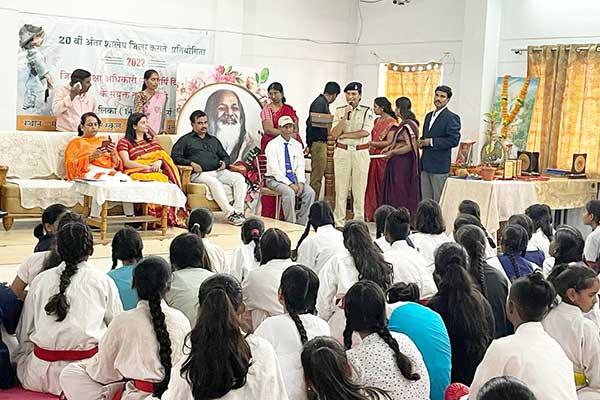 Organizing Girls Inter School Karate Competition in Maharishi Vidya Mandir Vijay Nagar Jabalpur.