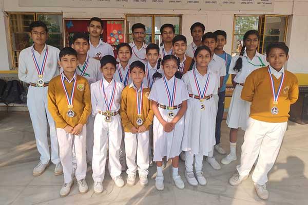 Second district level karate competition was organized at Maharishi Vidya Mandir Vijay Nagar.
