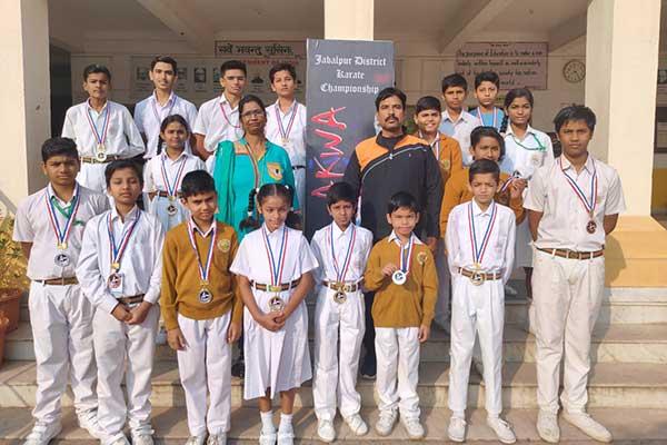 Second district level karate competition was organized at Maharishi Vidya Mandir Vijay Nagar.